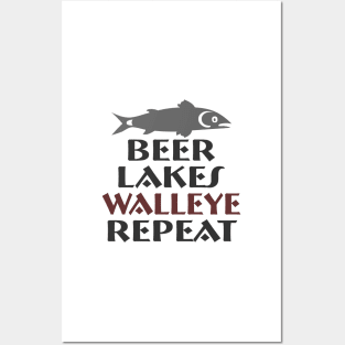 Beer Lakes Walleye Repeat Posters and Art